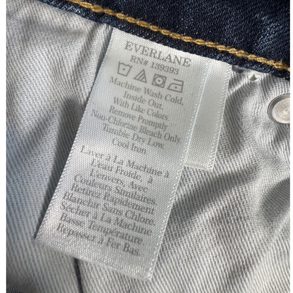 Everlane The Curvy Cheeky Jean High Rise Straight Crop Medium Wash Size 27 Crop - Picture 7 of 13